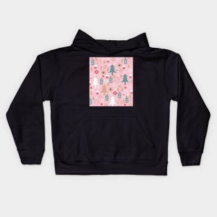 Cute Christmas in pink Kids Hoodie